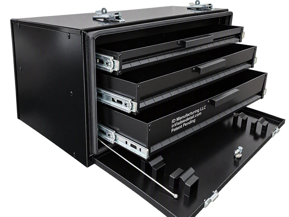 13" Tall Top Mount, 3 Drawer